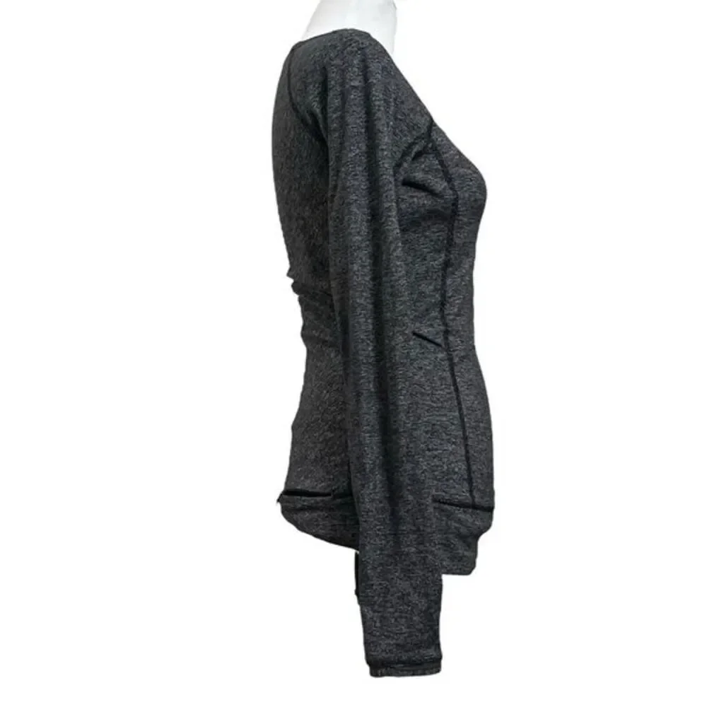 Lululemon Race Your Pace Long Sleeve Shirt In Wee‎ Stripe Heathered Black Size 4